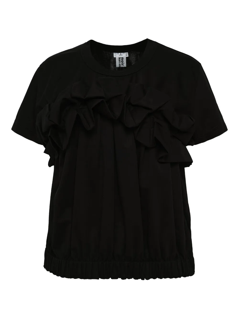 Noir Kei Ninomiya Gathered Blouse In Black
