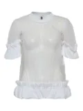 Noir Kei Ninomiya ruffled top - White