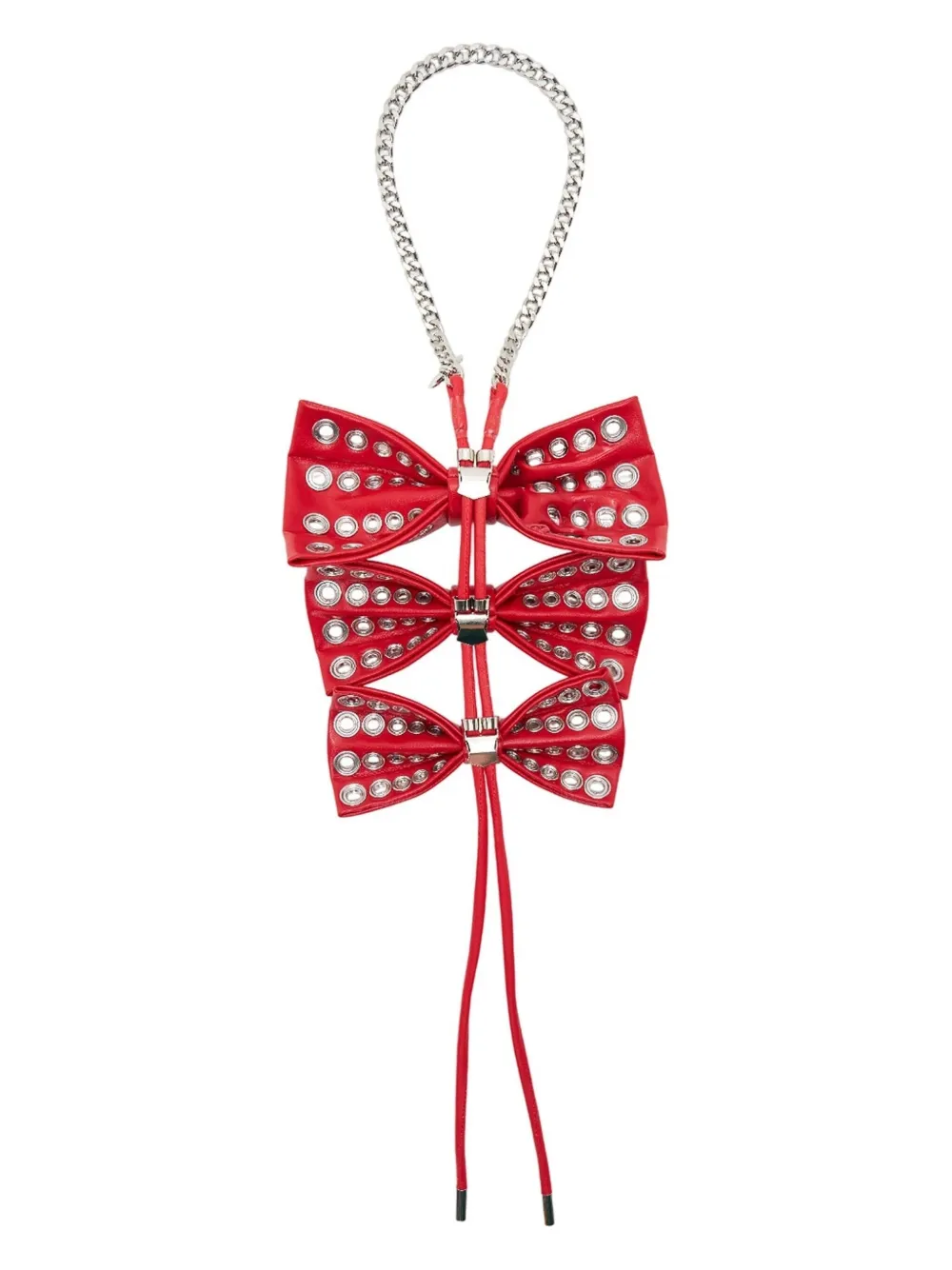 Noir Kei Ninomiya bow-embellished leather necklace | Image 2