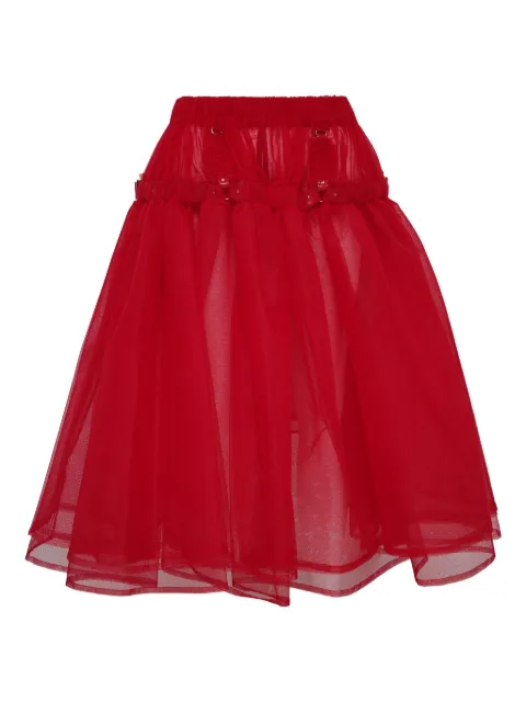 Noir Kei Ninomiya buckle-detailed tulle midi skirt
