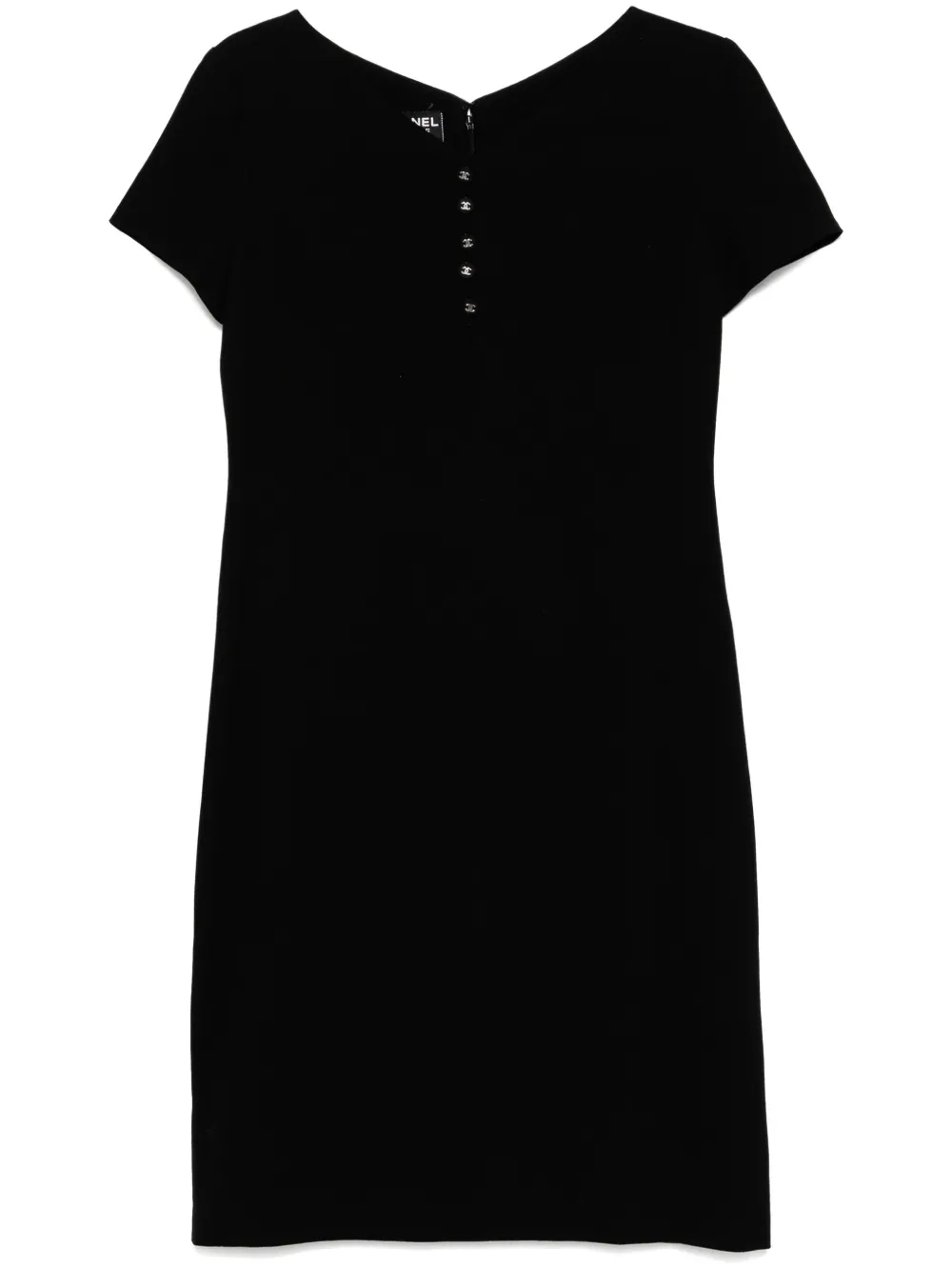 Pre-owned Chanel 1996 Short-sleeved Dress In Black