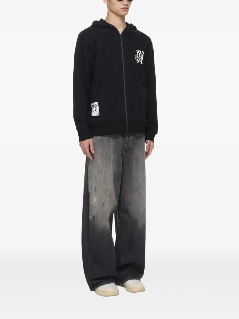 Shop Samsoe & Samsoe Sajournal Hoodie In Black