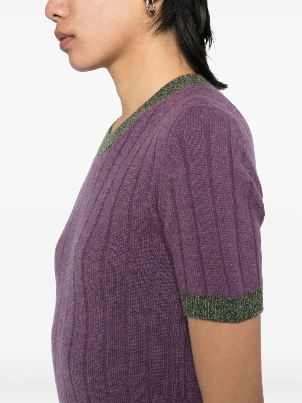 Pre-owned Chanel 1997 Short-sleeve Top In Purple