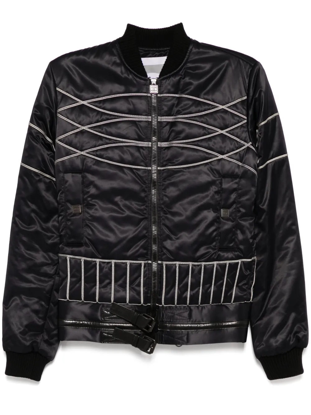 Pre-owned Chanel 2006 Sports Line Zip-up Jacket In Black