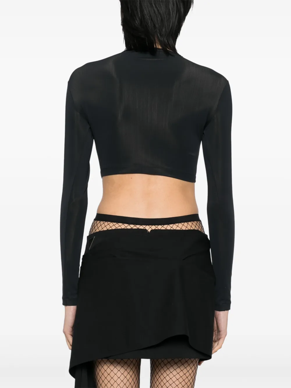 Pre-owned Chanel 1990-2000s Cropped Top In Black