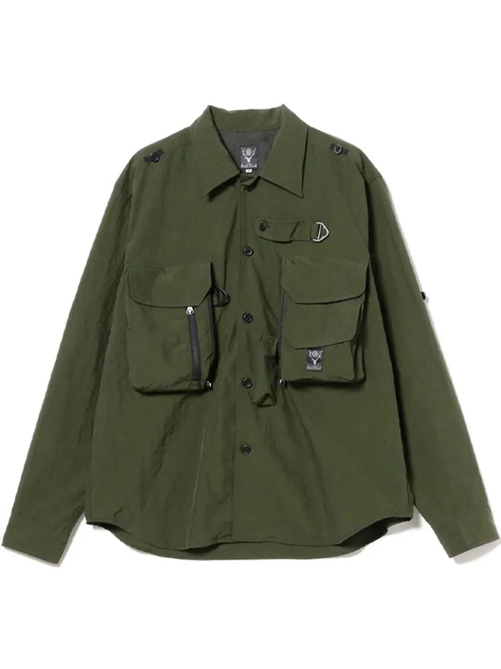 South2 West8 Logo-patch Shirt In 绿色