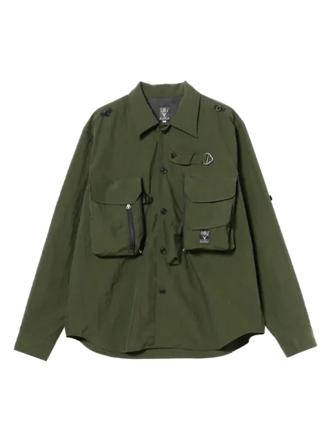SOUTH2 WEST8 logo-patch shirt 
