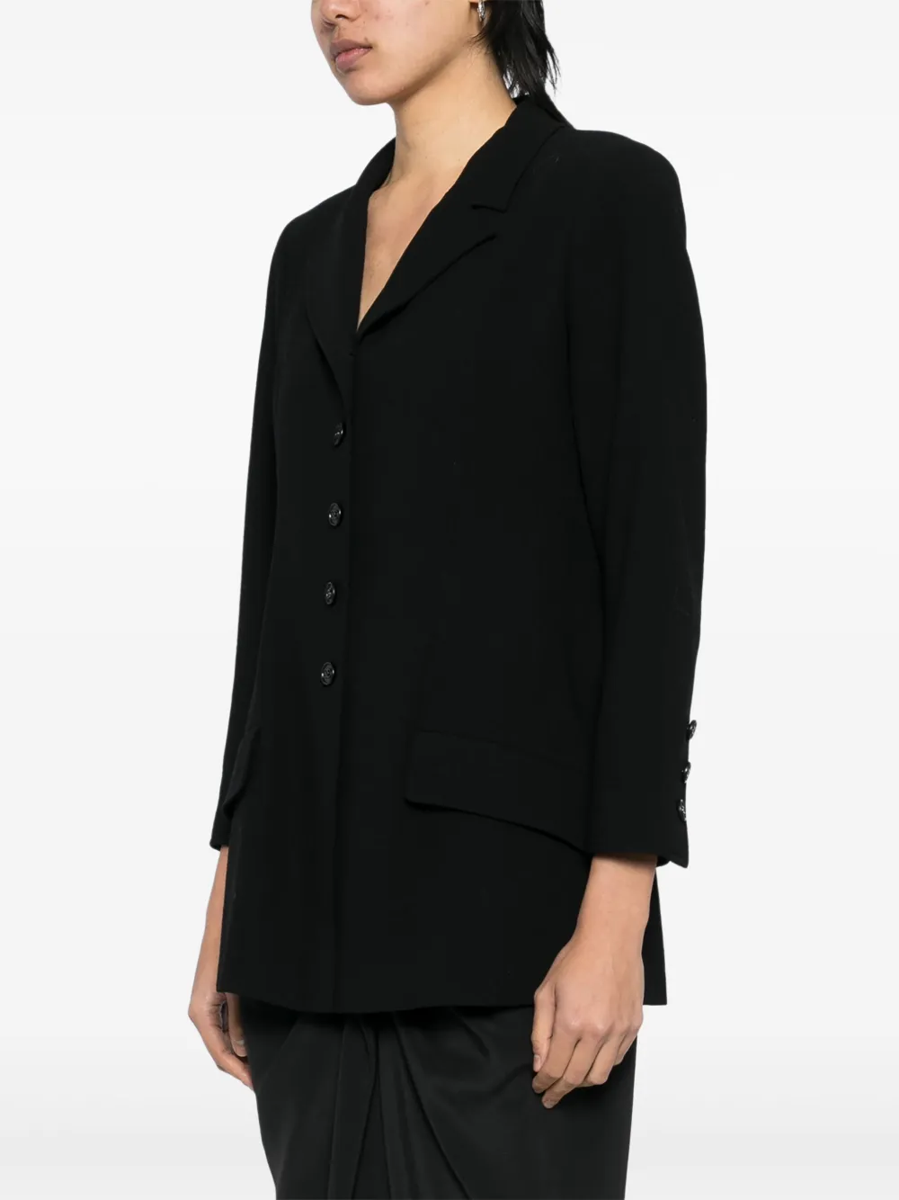 Pre-owned Chanel 1997 Single-breasted Jacket In Black