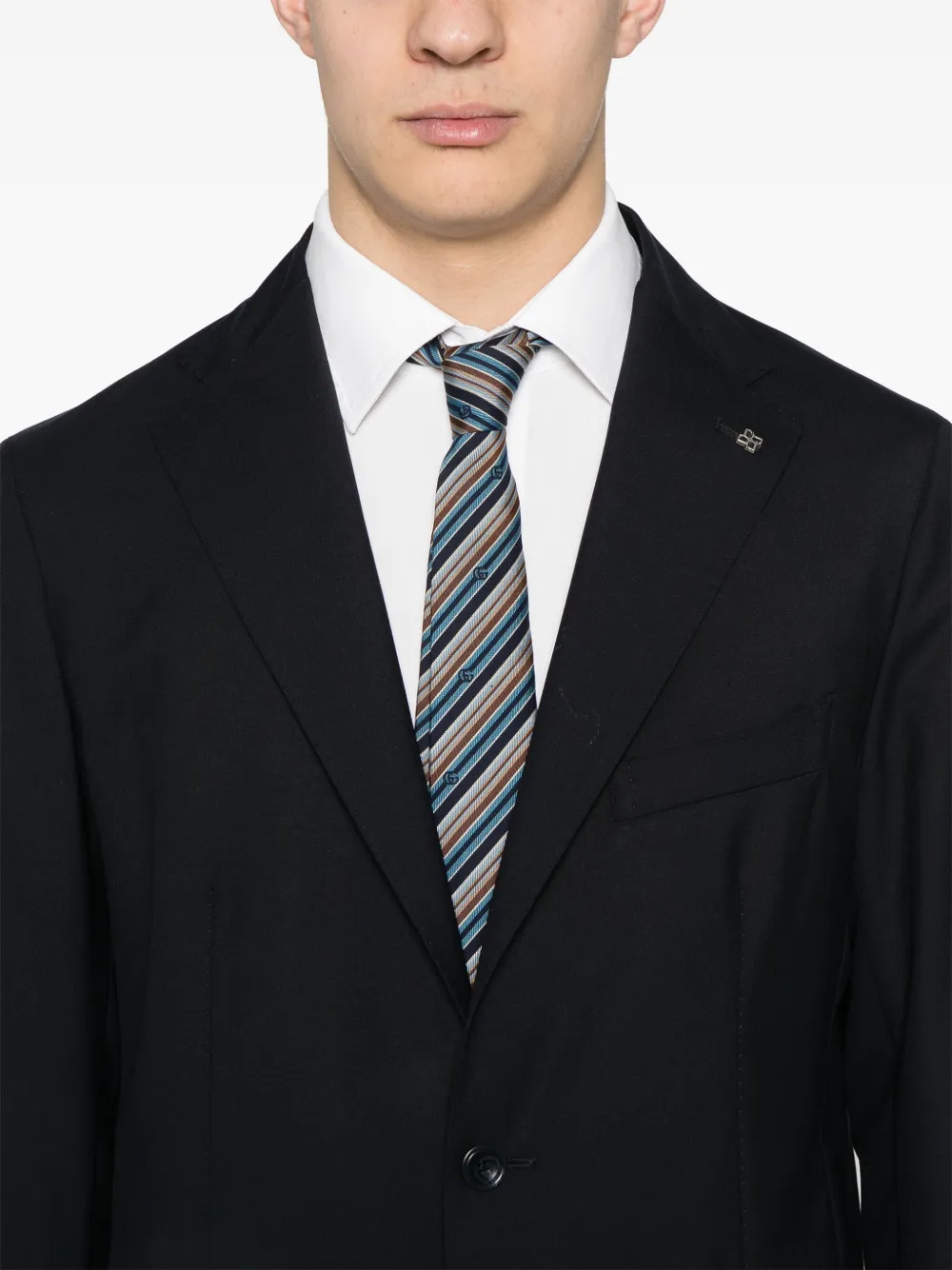Tagliatore Pak met enkele rij knopen Blauw