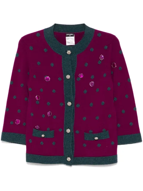 CHANEL Pre-Owned 2008 polka-dot cardigan