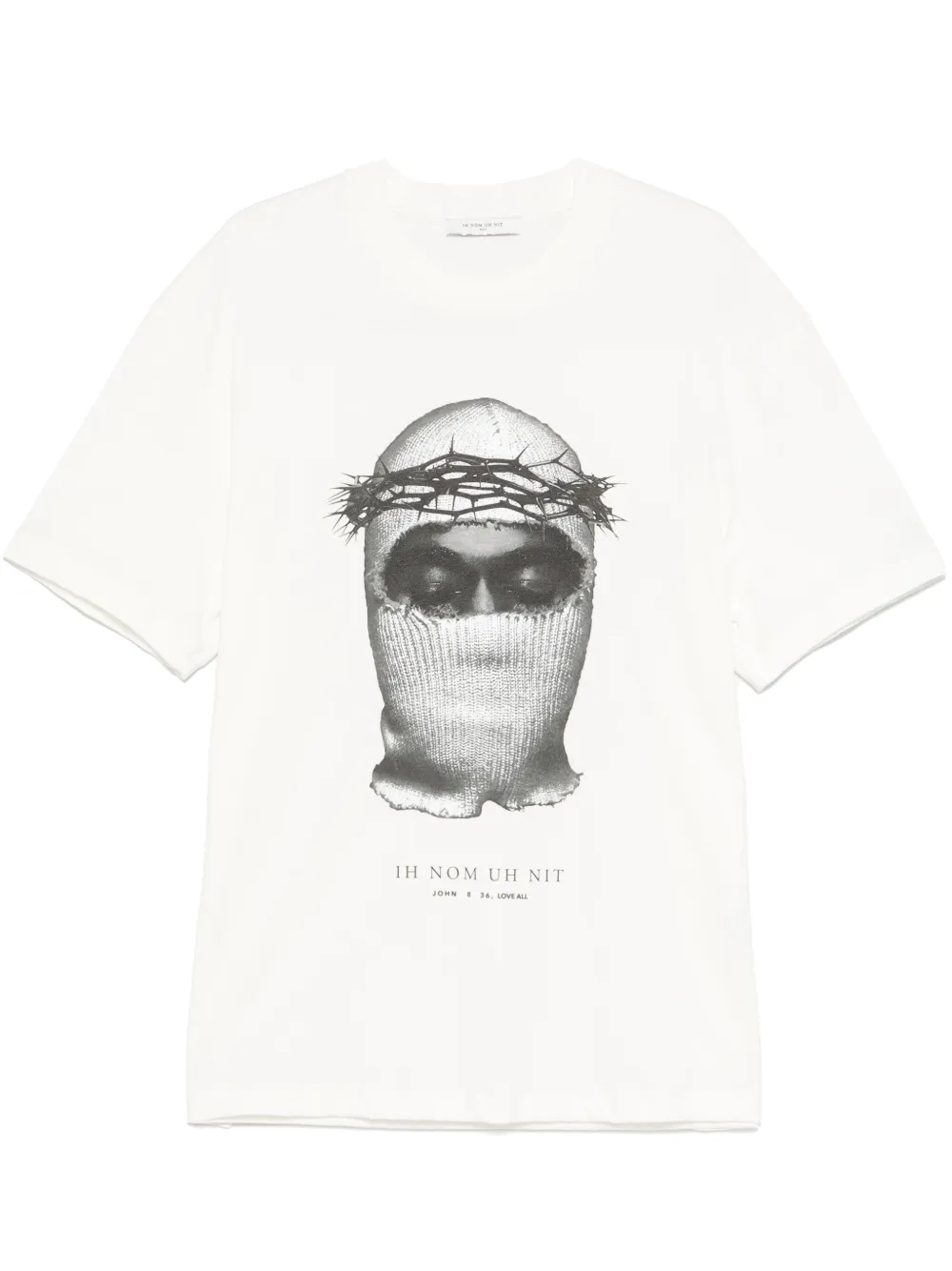 mask-print T-shirt