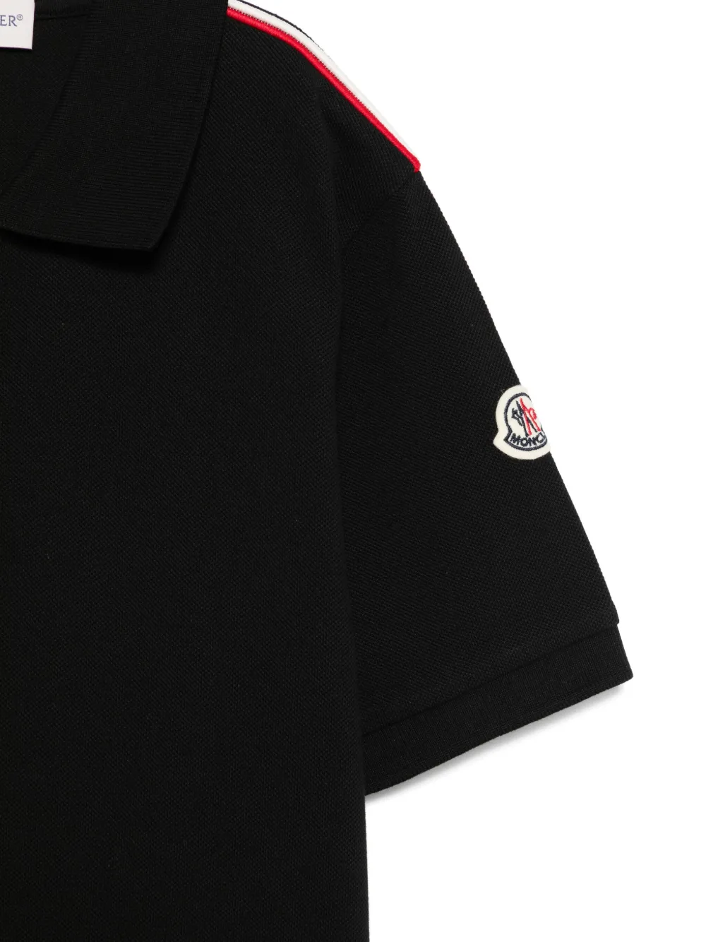 Moncler Enfant Poloshirt met gestreepte afwerking Zwart