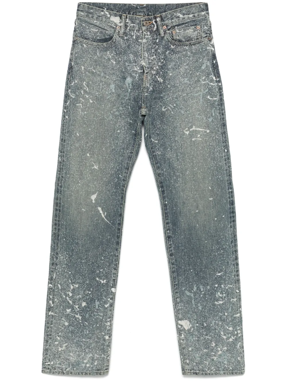 paint-splatter jeans