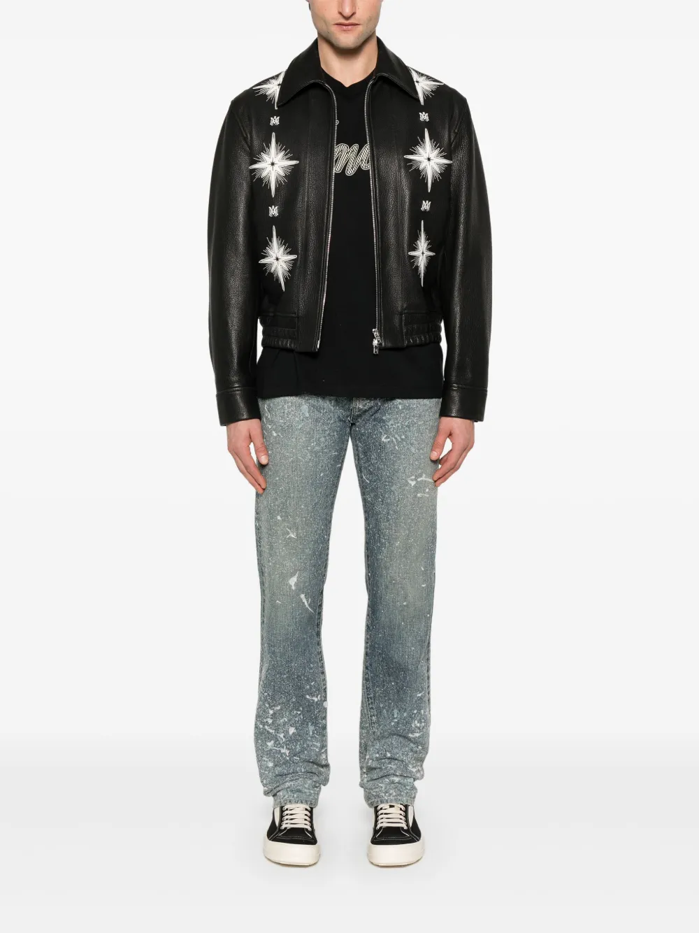 SUGARHILL paint-splatter jeans - Blauw