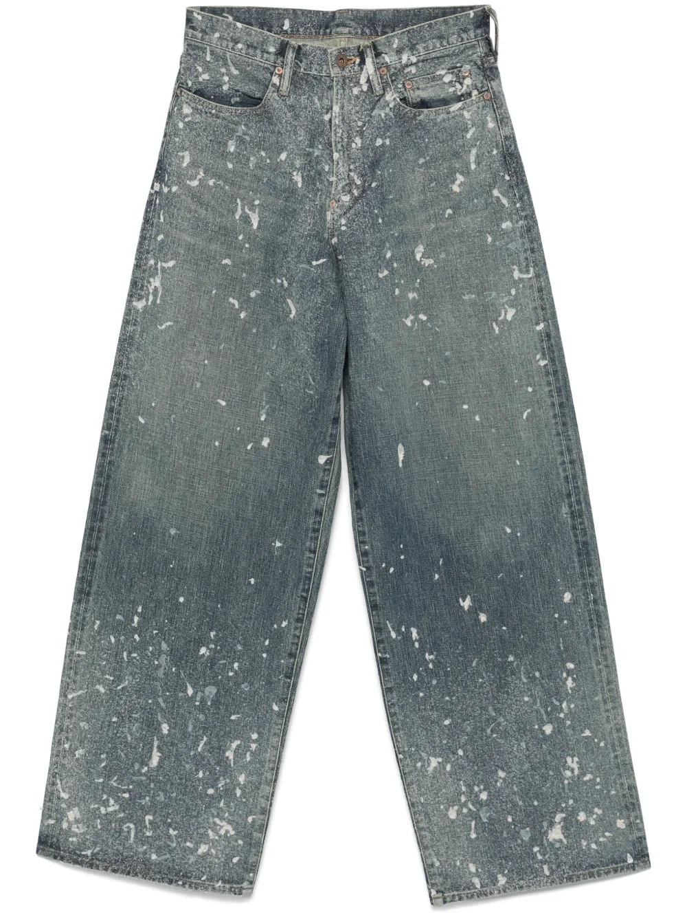 paint-splatter jeans