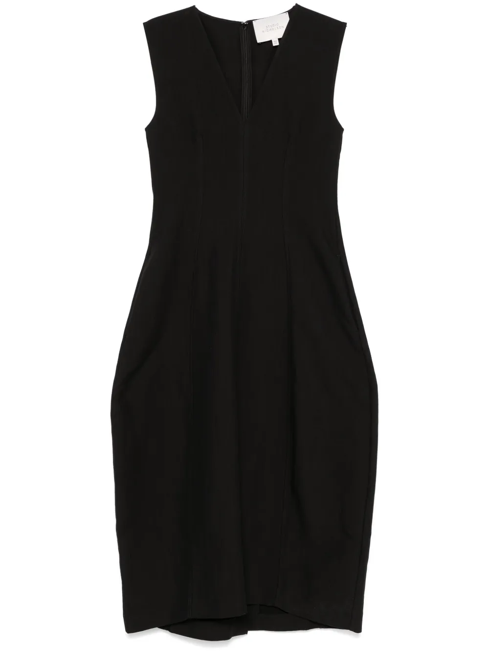 Studio Nicholson Midi-jurk met V-hals Zwart
