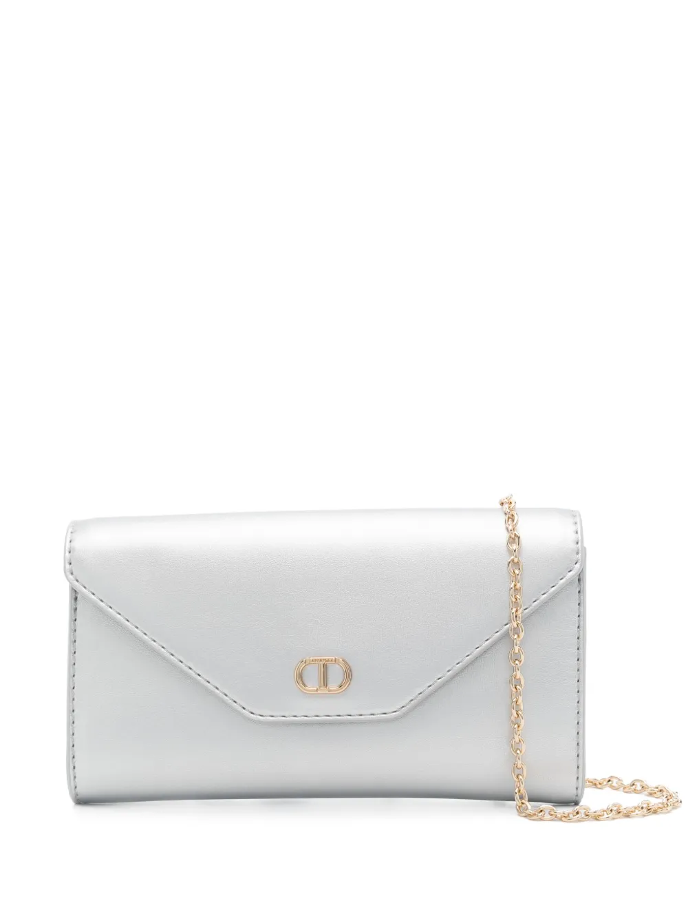 mini logo-plaque clutch bag