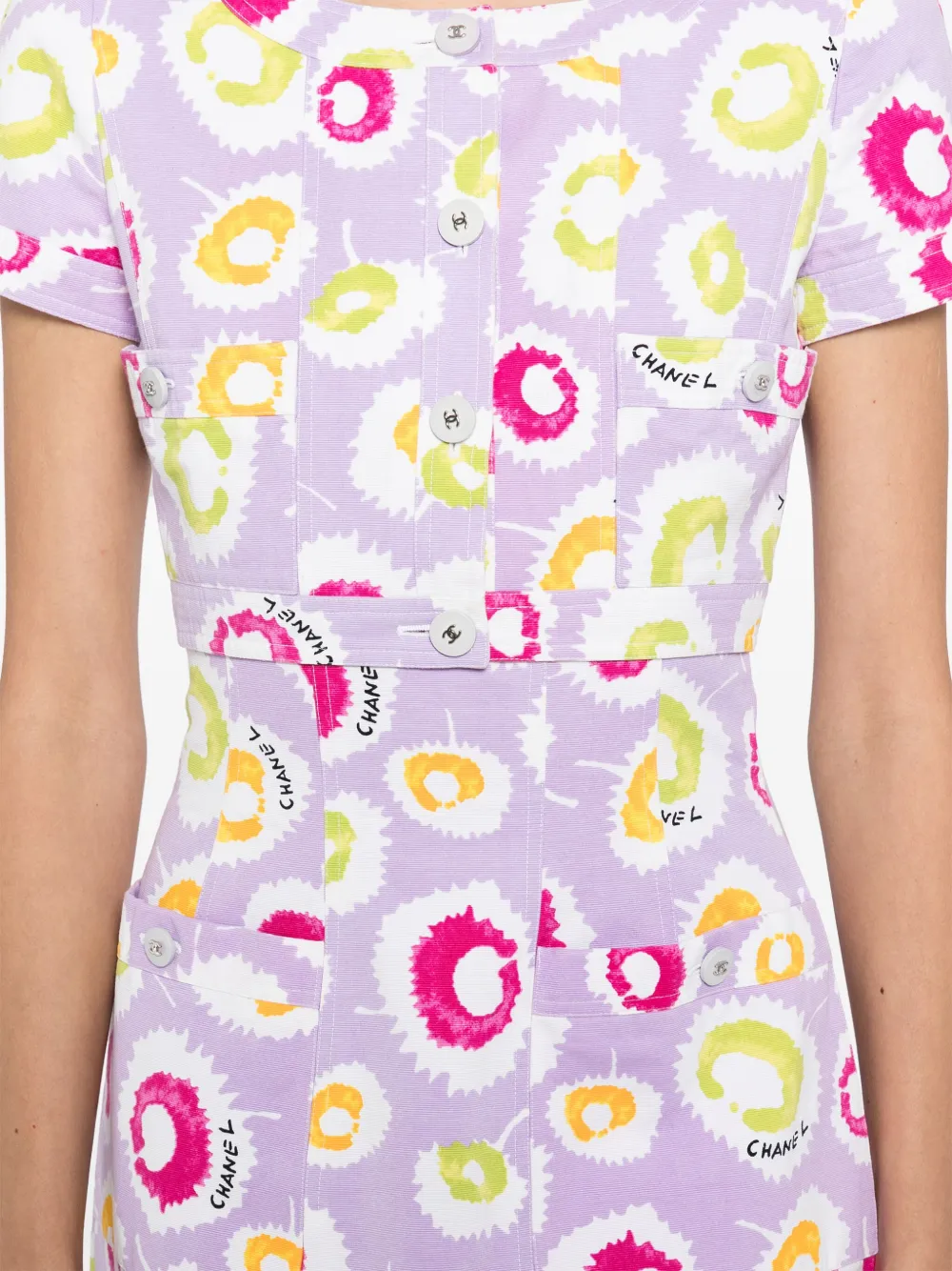 Pre-owned Chanel 1997 Printed Dress Suits