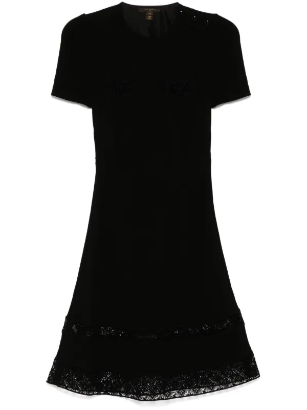 Louis Vuitton Pre-Owned 1990-2000s short-sleeved Dress | Black | FARFETCH BN