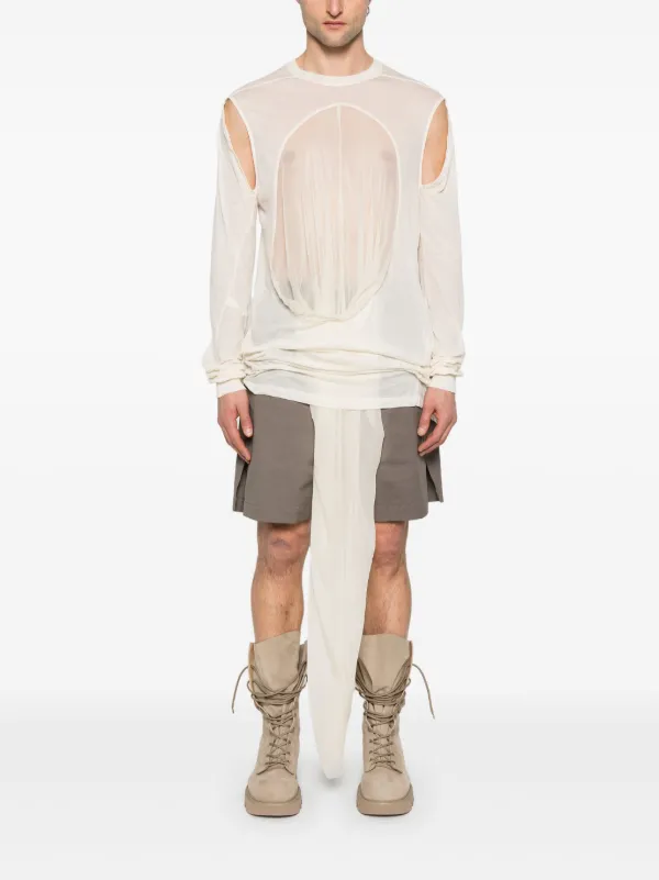 ◆注目アイテム◆【RICK OWENS】Drain コットン Tシャツ Rick Owens Drain Tシャツ | ニュートラル | FARFETCH JP