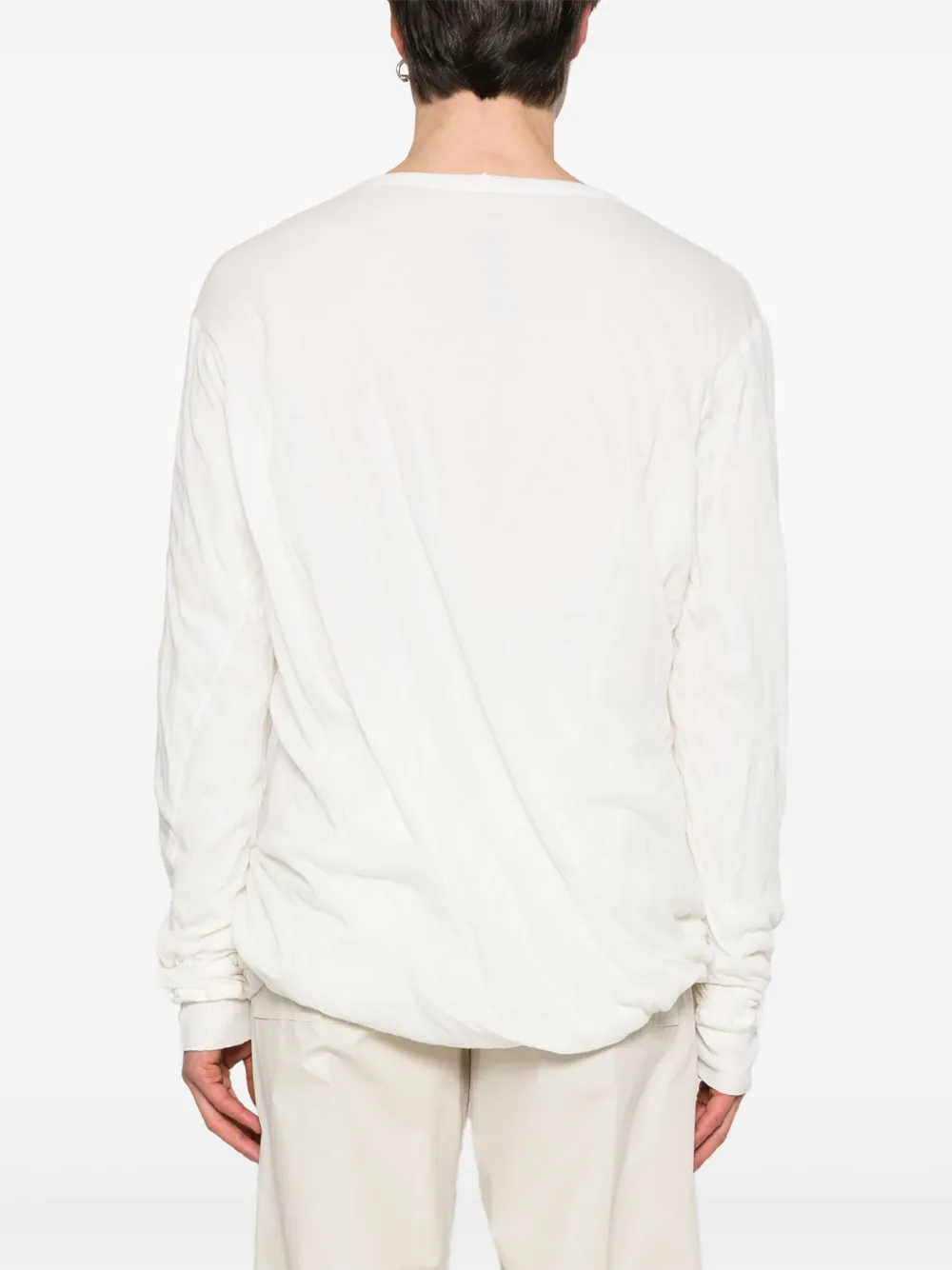 Rick Owens Plissé T-shirt Wit