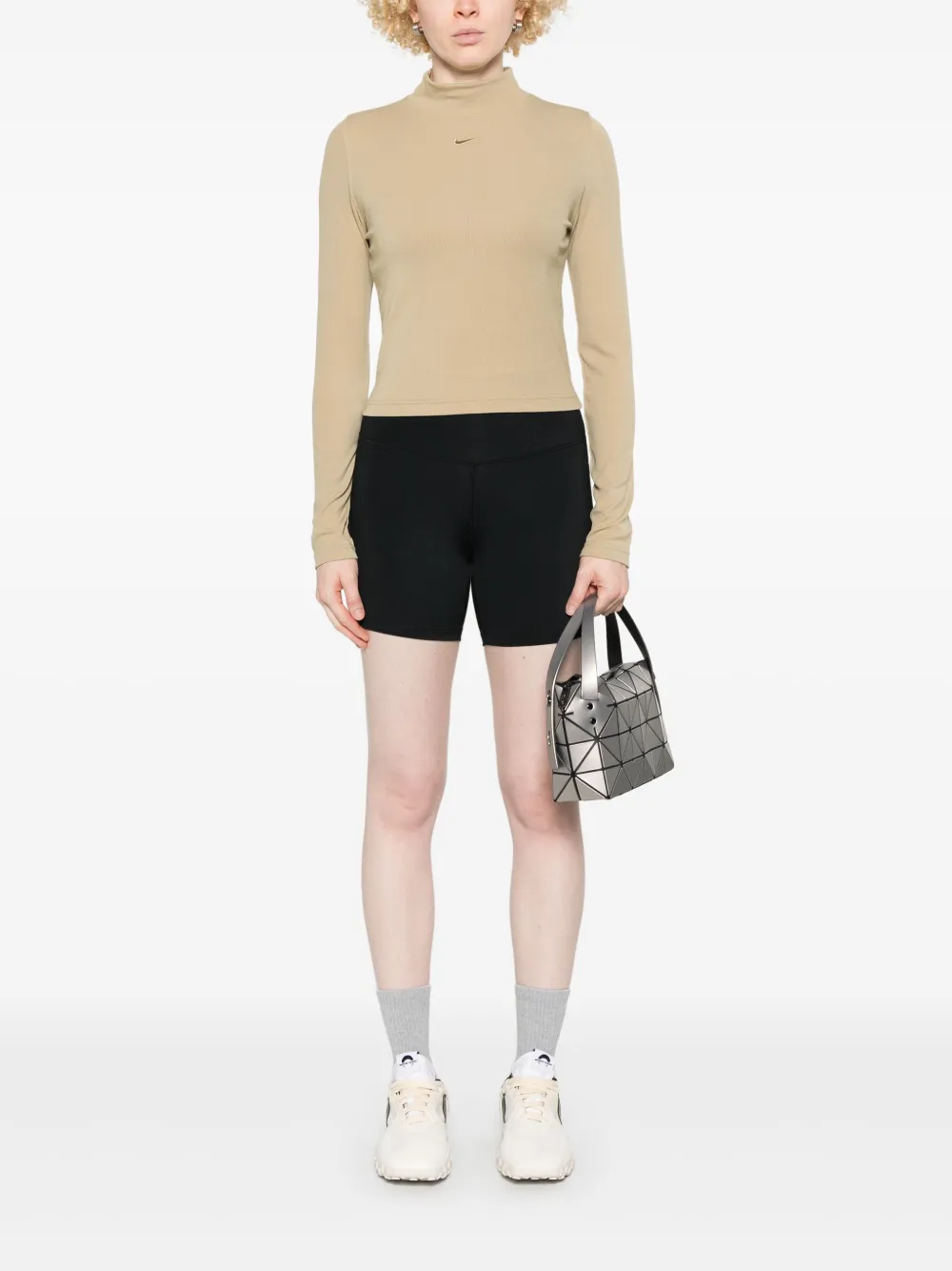 Nike ribbed mock-neck top - Beige