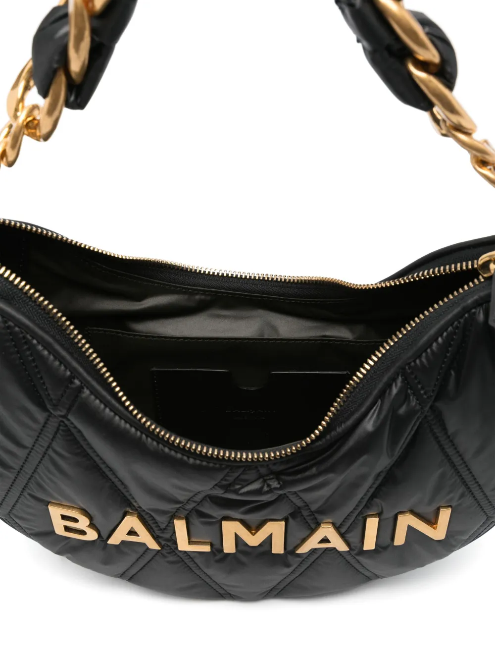 Balmain Medium Moon Shoulder Bag In Black