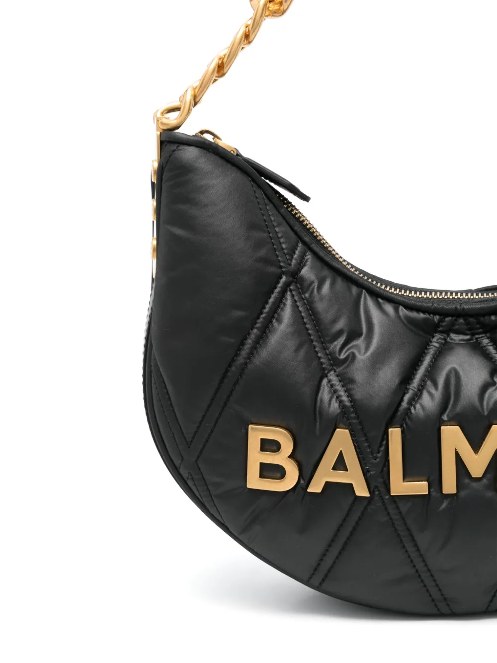 Balmain Medium Moon Shoulder Bag In Black