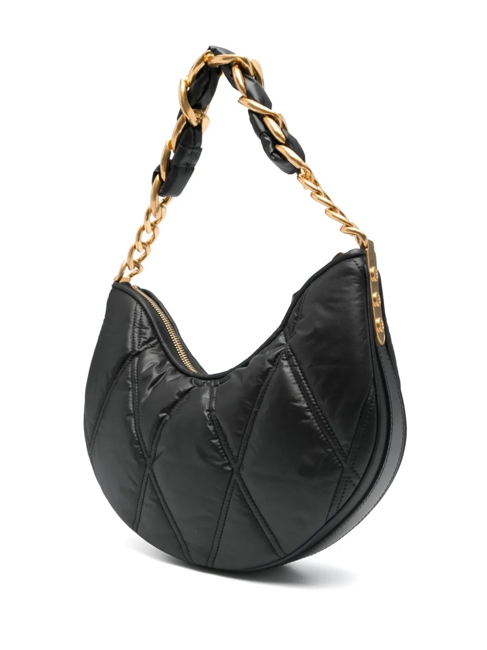 Balmain Medium Moon Shoulder Bag In Black