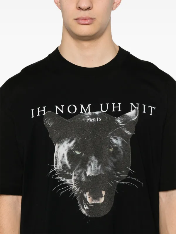 Tシャツ・カットソー IH NOM UH NIT FW20 CREW NECK T-SHIRT (NMW20211_081) Ih Nom Uh Nit T-shirt Con Stampa | Nero | FARFETCH IT
