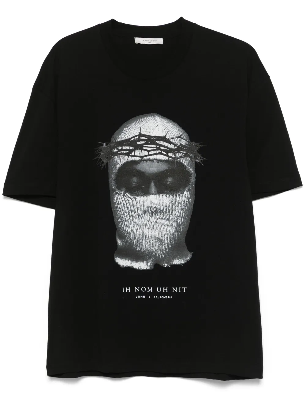 mask-print T-shirt