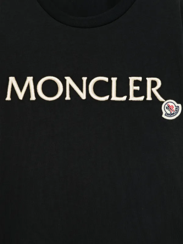 Moncler Enfant logo-embroidered Cotton T-shirt | Black