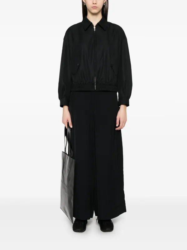 Y-3 Twill wide-leg Trousers | Black | FARFETCH