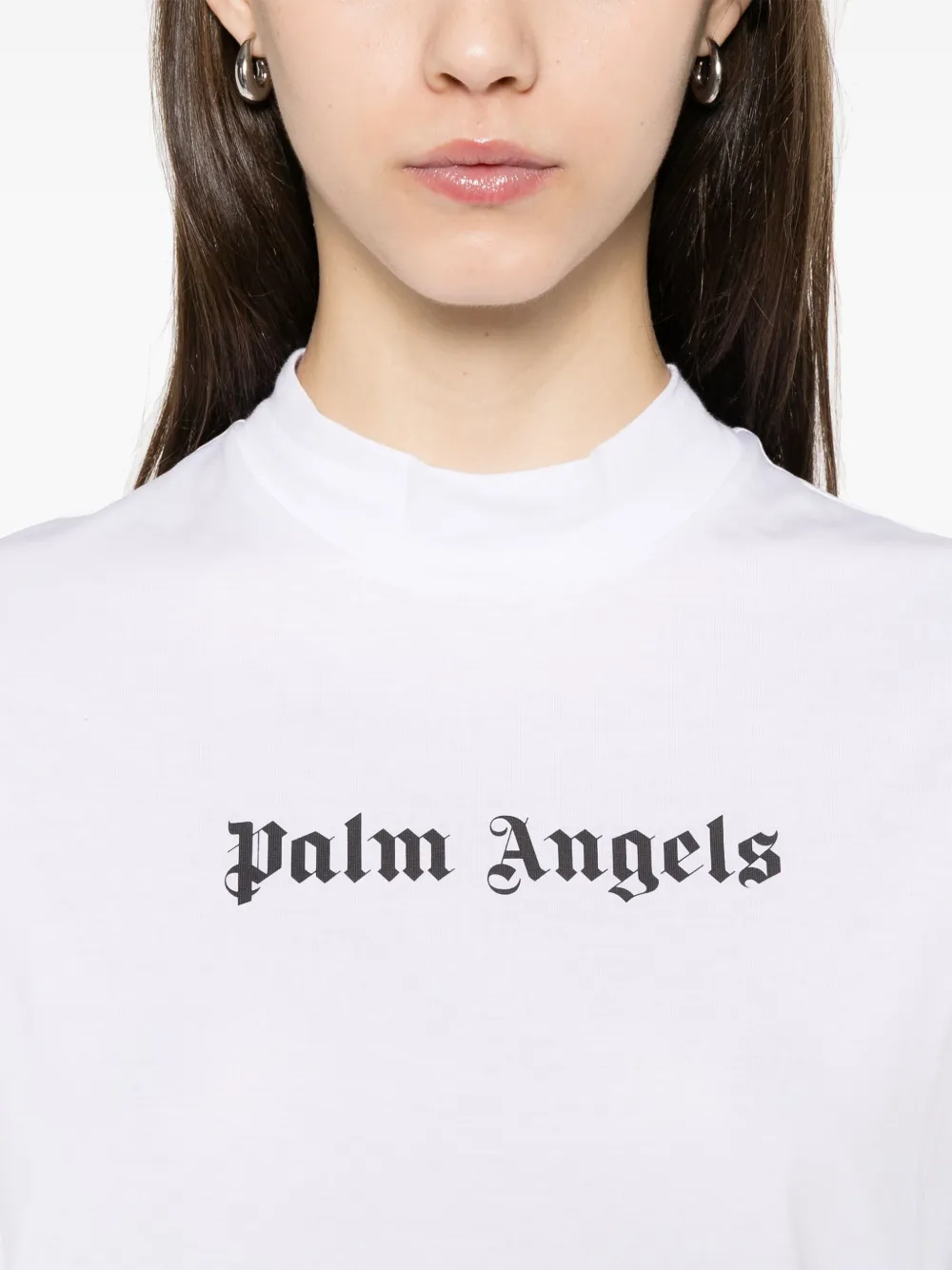 Palm Angels T-shirt met logoprint Wit