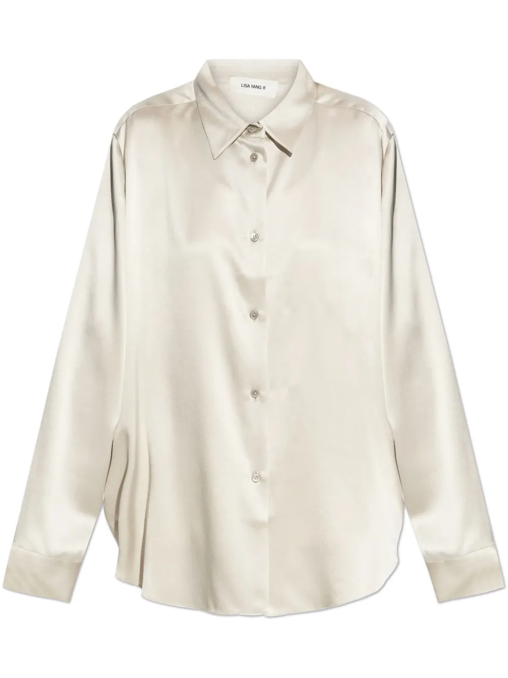 Lisa Yang Zijden blouse Beige