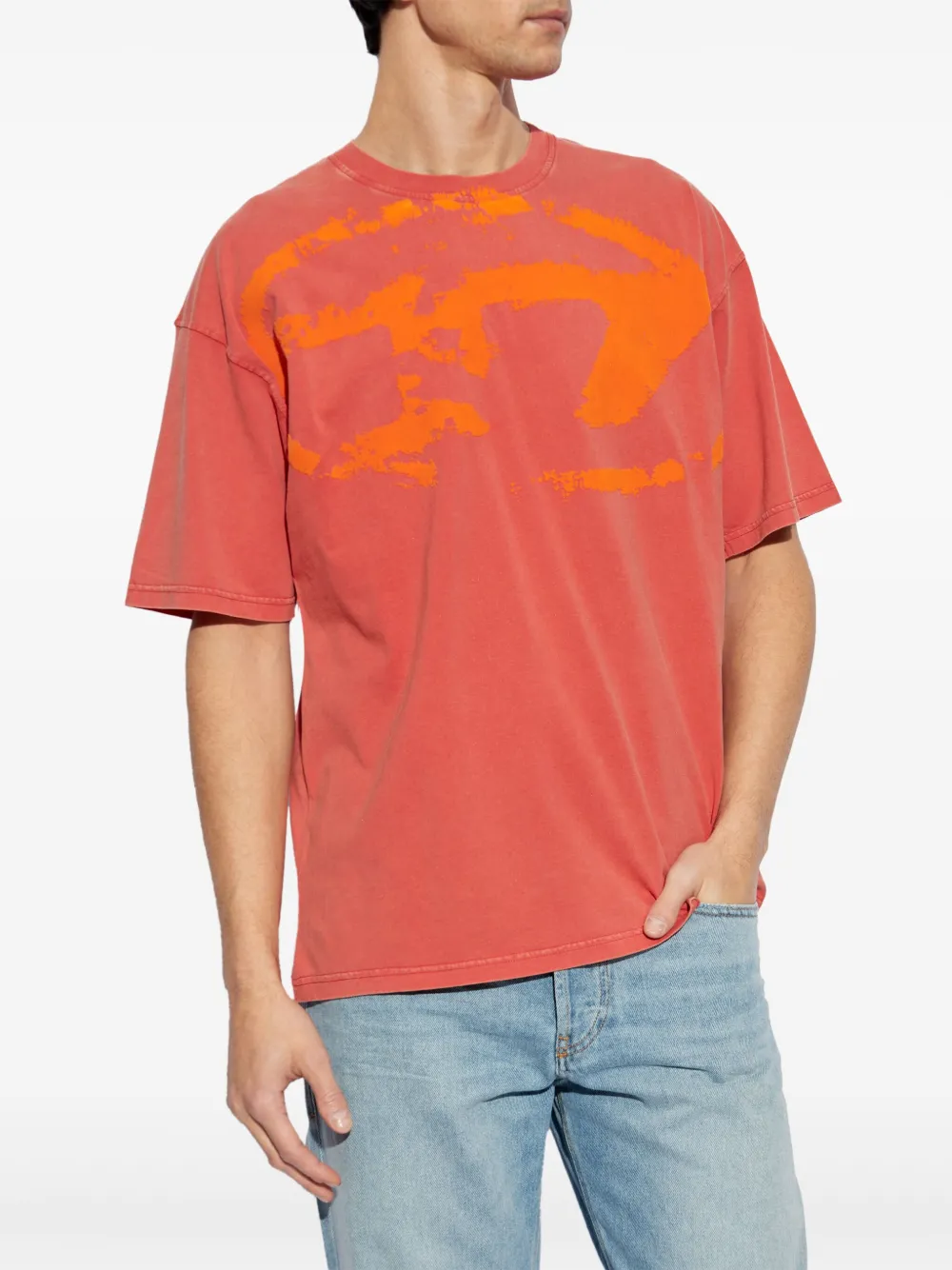 Diesel T-BOXT-R21 T-shirt Oranje