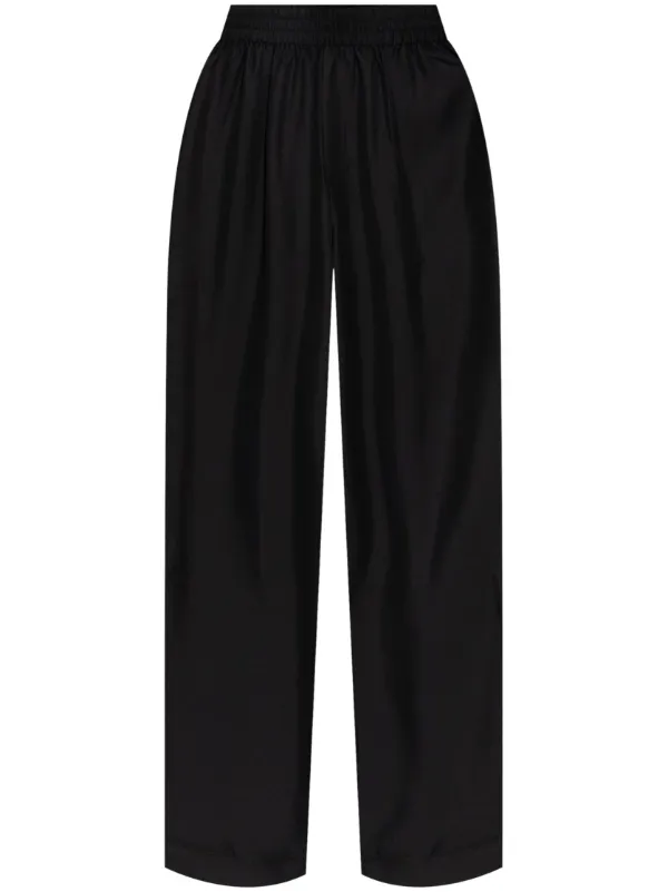 Lisa Yang Silk Track Pants in Black