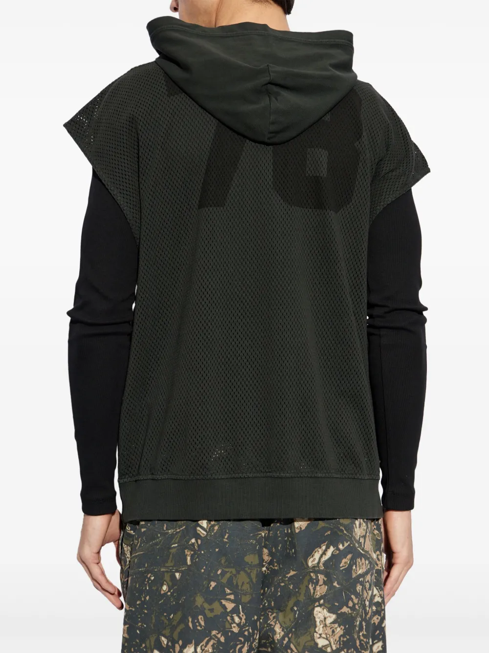 Diesel S-BOXT-SL-Mesh hoodie Zwart