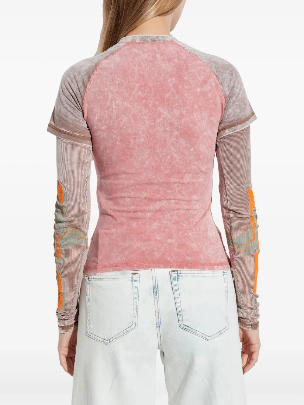 Diesel T-Ironica T-shirt Roze