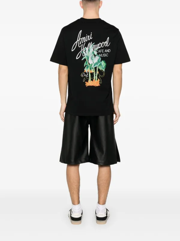 【関税込み】AMIRI ブラック 'Amiri Hollywood' Tシャツ AMIRI Hollywood T-shirt | Black | FARFETCH CA