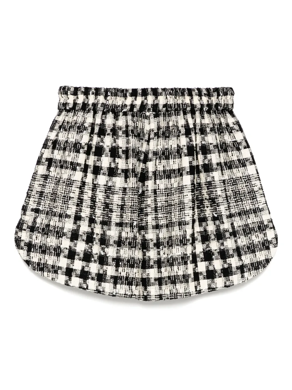 We11done Geruite shorts Zwart