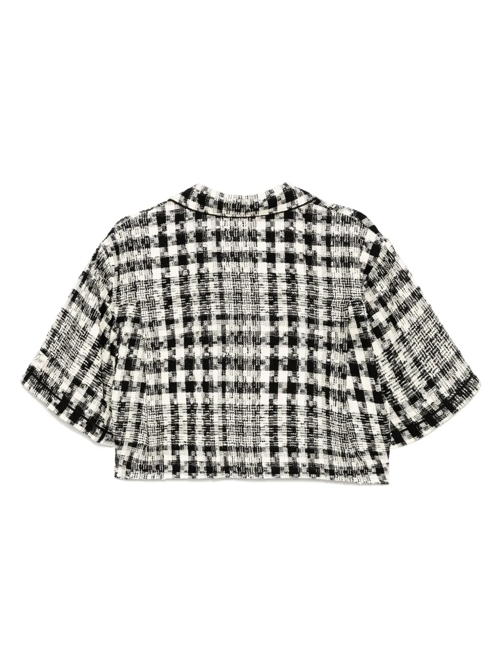 We11done Tweed blouse Zwart