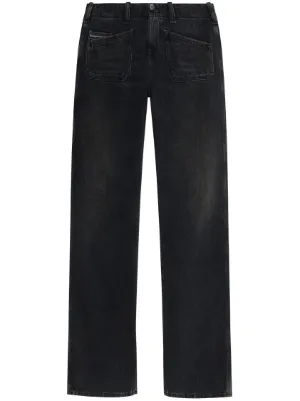 Diesel 1996 D-Sire low-rise wide-leg Jeans | Black | FARFETCH