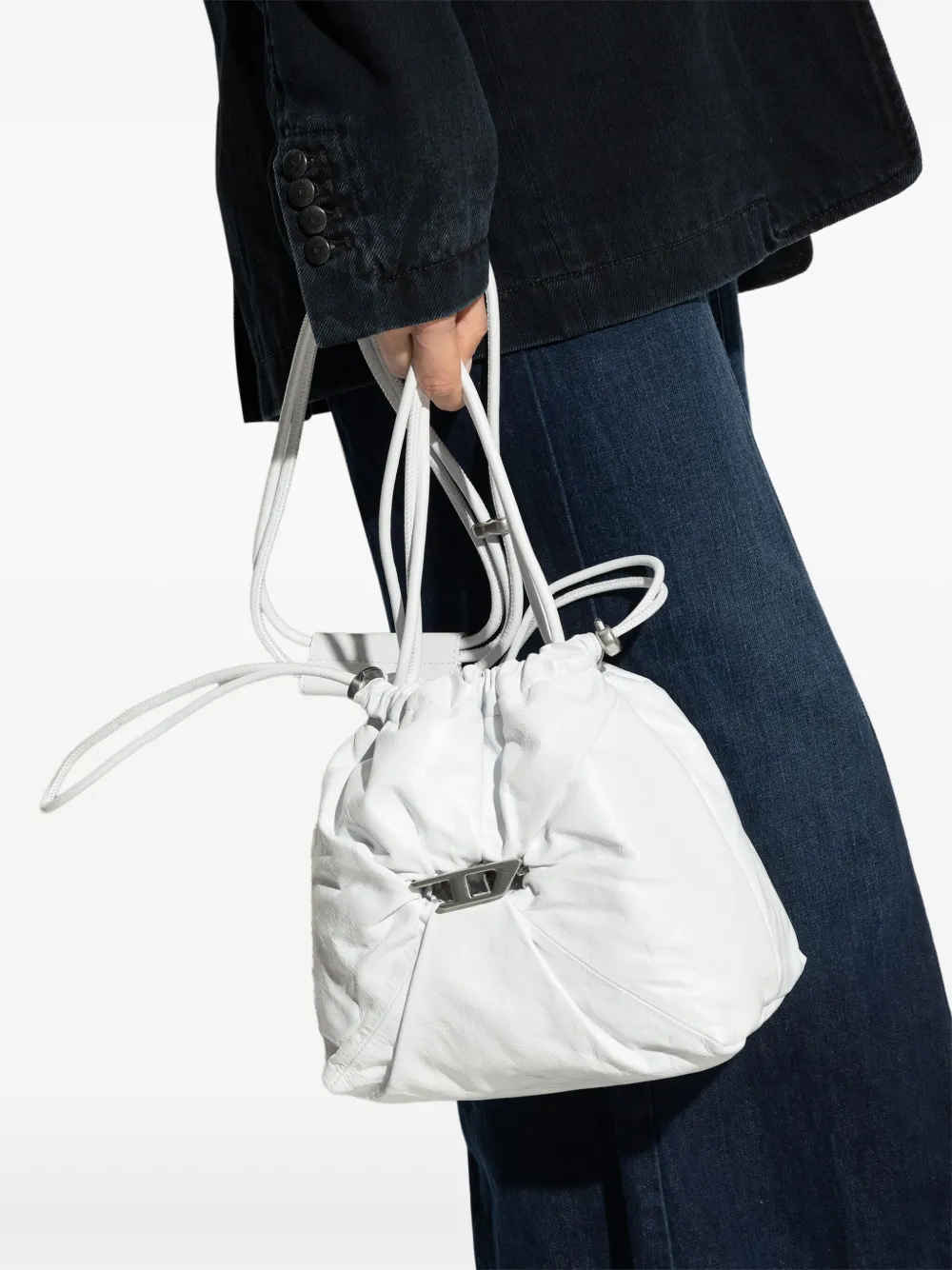 Diesel Scrunch-D tote bag - Wit