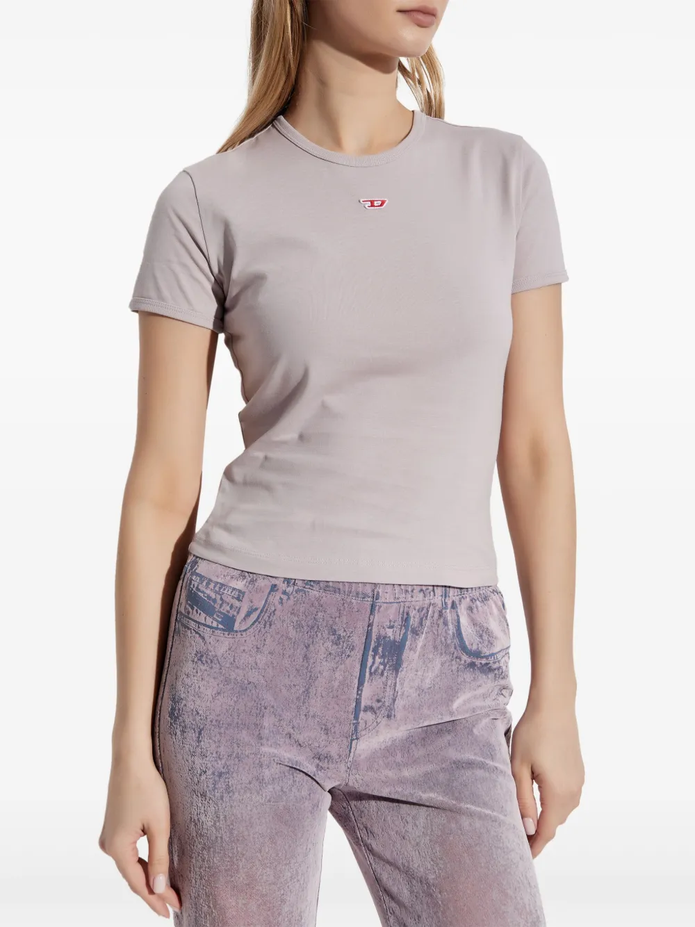 Diesel T-Uncutie-Long-D T-shirt Paars