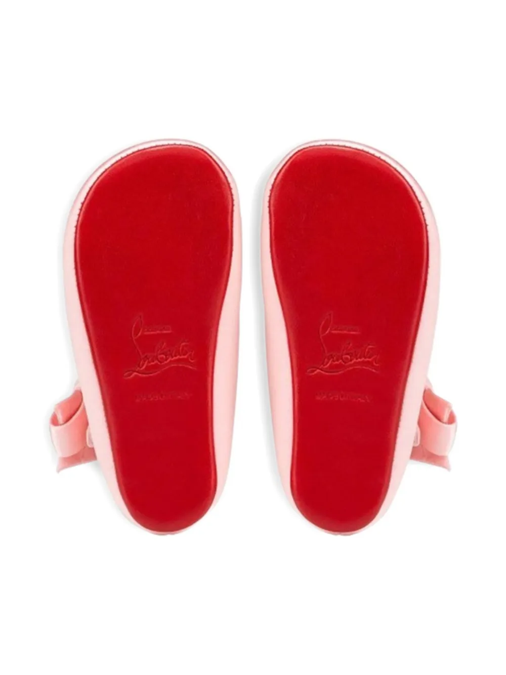 Christian Louboutin Kids Lou Babe ballerina's met strikband Roze