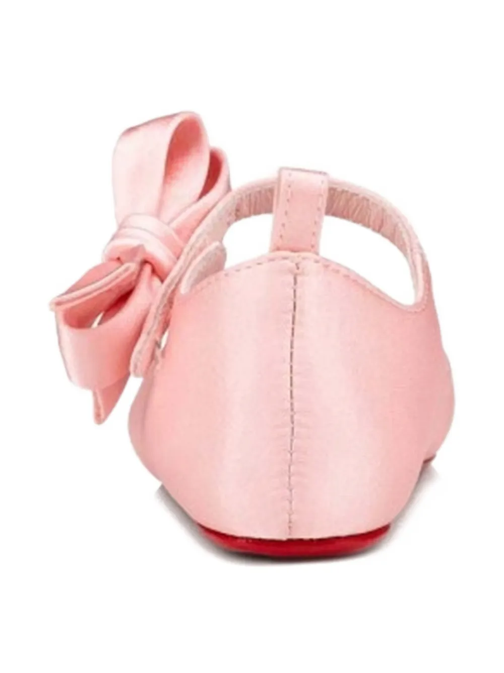 Christian Louboutin Kids Lou Babe ballerina's met strikband Roze