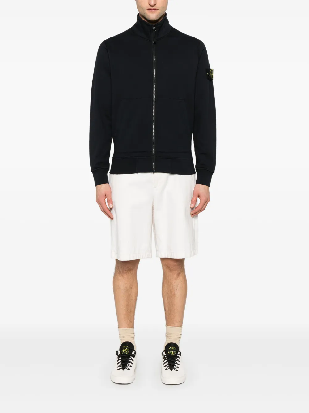 Stone Island Sweater met Compass-logopatch - Zwart