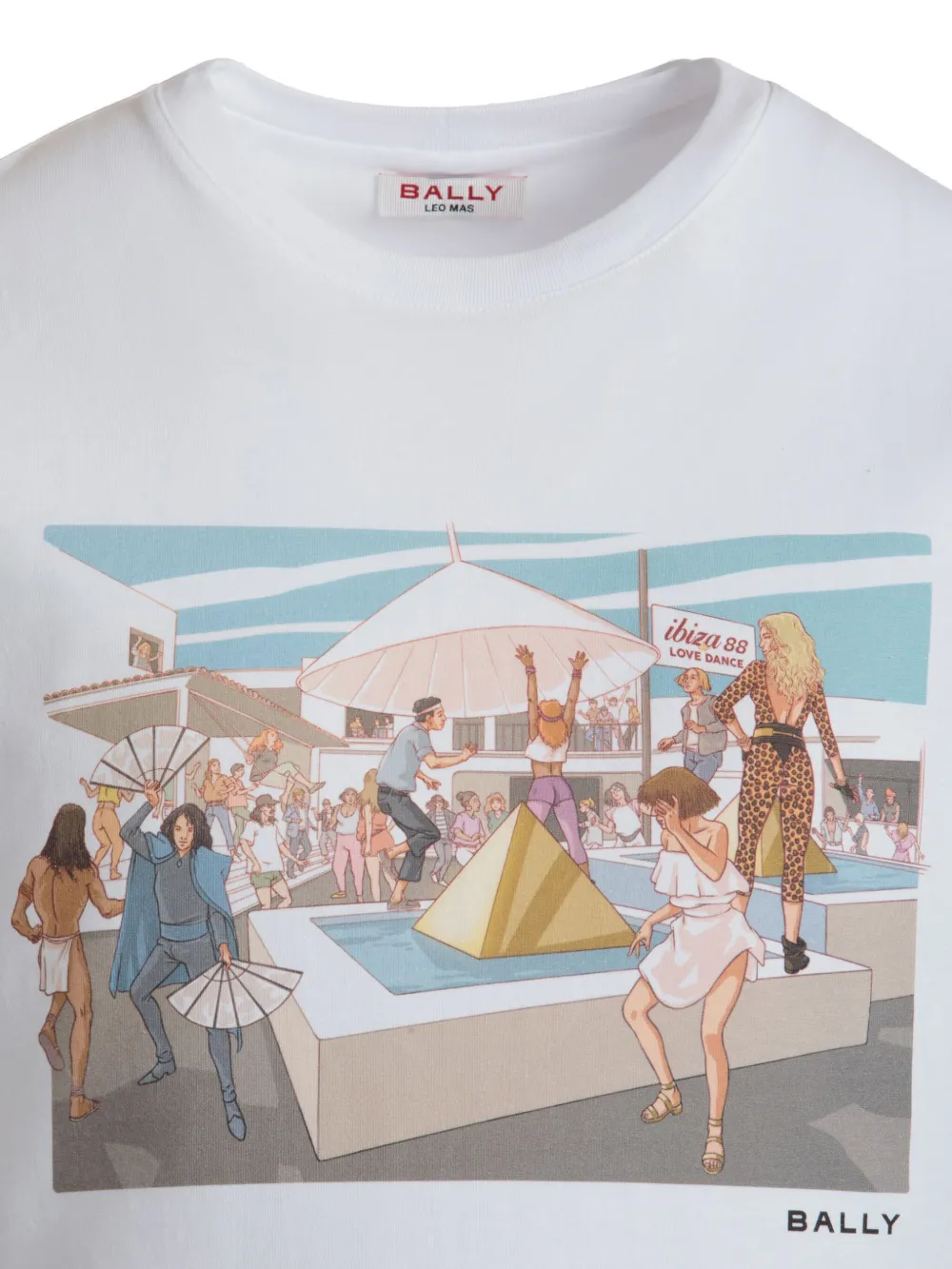 Bally x Leo Mas T-shirt met grafische print Wit