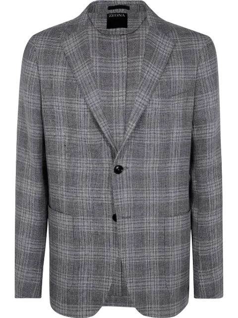 Zegna blazer con motivo de cuadros